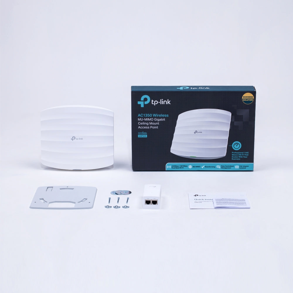 TP-Link Omada EAP225 punto de acceso inalámbrico 1350 Mbit/s Blanco Energía sobre Ethernet (PoE)