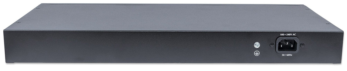 Intellinet 561341 dispositivo de redes Gestionado L2+ Gigabit Ethernet (10/100/1000) Energía sobre Ethernet (PoE) 1U Negro