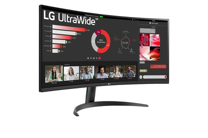 LG 34WR50QK-B monitor de computadora 86.4 cm (34") 3440 x 1440 Pixeles Wide Quad HD Negro