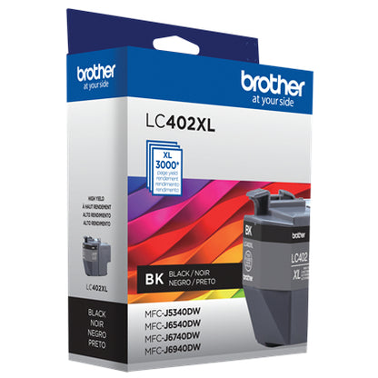 Brother LC402XLBKS cartucho de tinta 1 pieza(s) Original Alto rendimiento (XL) Negro