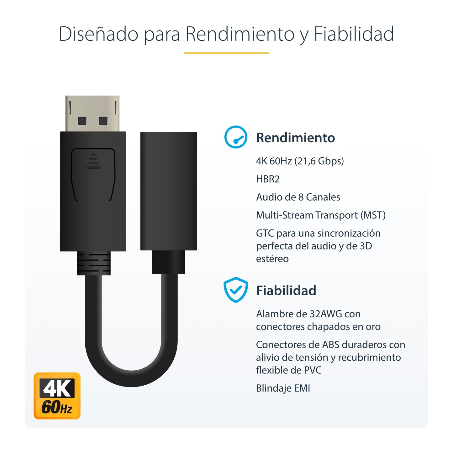 StarTech.com DP2MDPMF6IN cable DisplayPort 0.152 m Negro