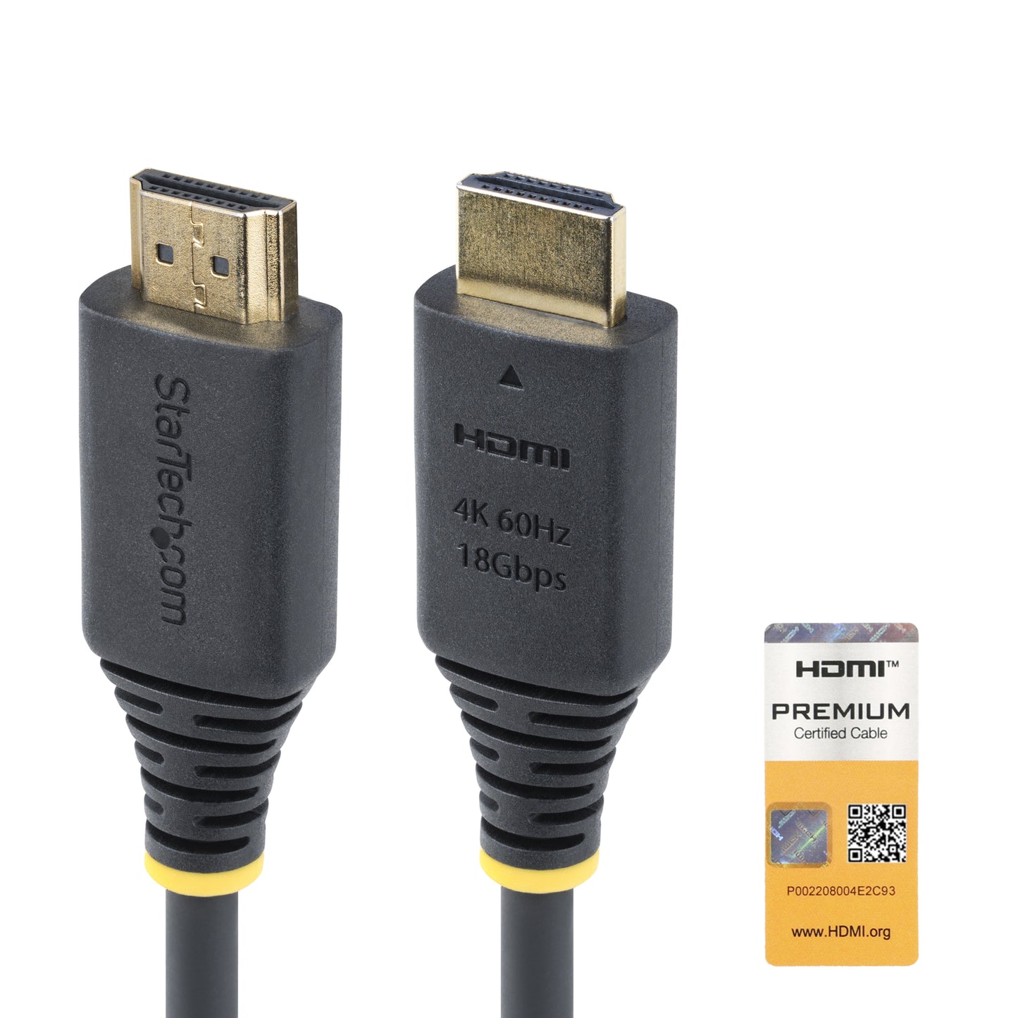 StarTech.com HDMI2-CABLE-4K60-50C cable HDMI 0.5 m HDMI Tipo A (Estándar) Negro