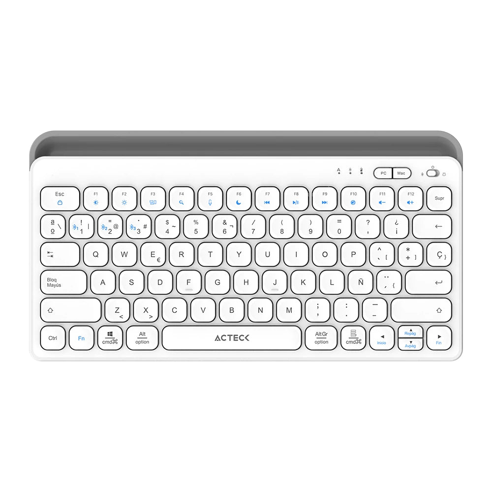 Teclado Acteck Inspire Trek TI737 65% Inalámbrico RF Inalámbrico Bluetooth Blanco Español