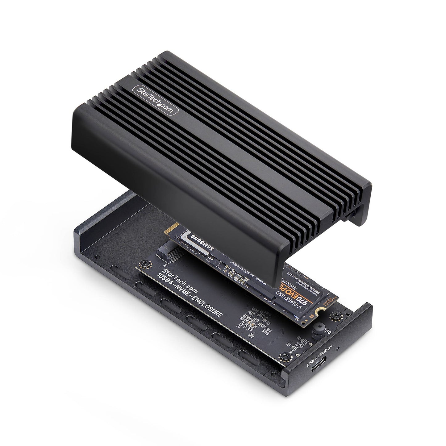 StarTech.com 1USB4-NVME-ENCLOSURE caja para disco duro externo Carcasa para SSD Negro