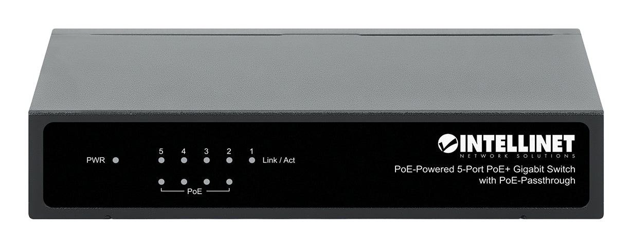 Intellinet PoE-Powered 5x Gigabit Gigabit Ethernet (10/100/1000) Energía sobre Ethernet (PoE) Negro