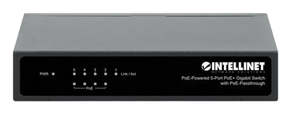 Intellinet PoE-Powered 5x Gigabit Gigabit Ethernet (10/100/1000) Energía sobre Ethernet (PoE) Negro