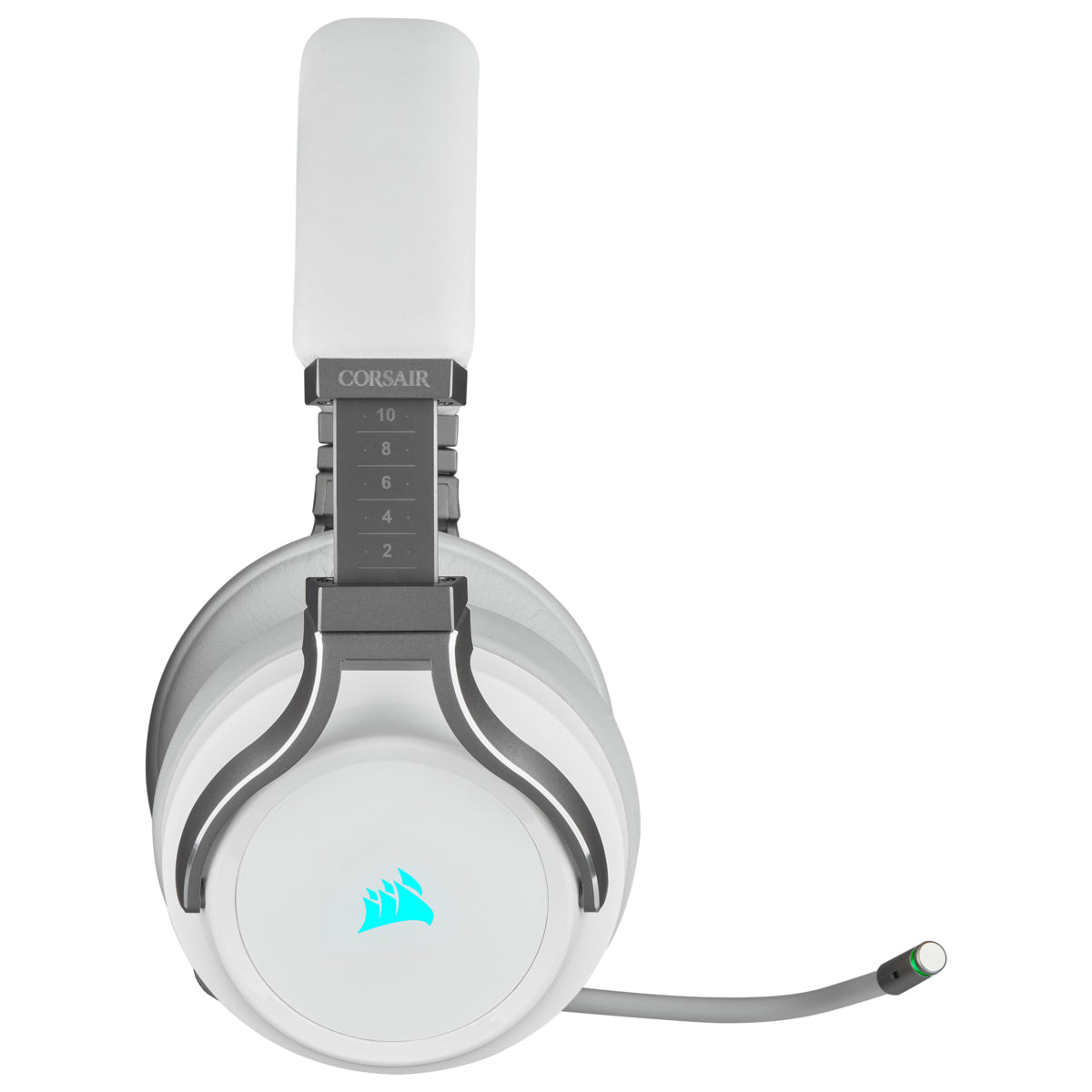 Audífonos Corsair (CA-9011186-NA) Virtuoso Inalámbricos 7.1 Canales USB-C/Micrófono Comp. PC RGB Blanco