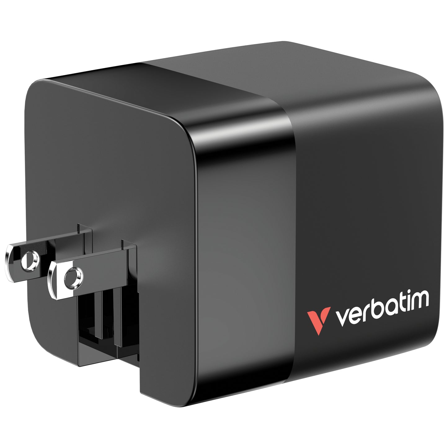 Cargador Verbatim GaN 65W de Cable retráctil