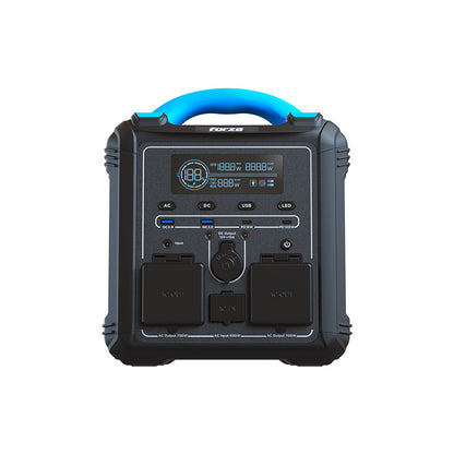 Generador Eléctrico Portátil Forza FPP-T700 700W Tomas 2CA/8CC 2 Ventiladores Pantalla LCD Panel de Control Integrado