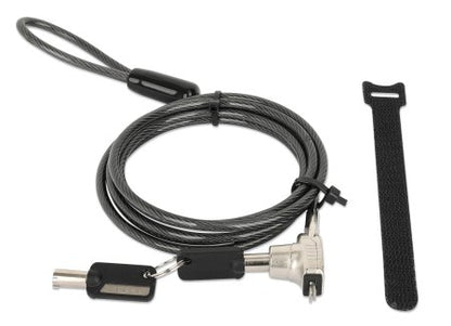Candado Laptop MANHATTAN Nano llave 1.8mts gris