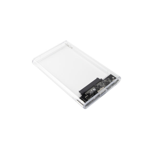 Gabinete Acteck de Disco Duro Armor Clear HC440 2.5 SATA USB 3.0 Blanco