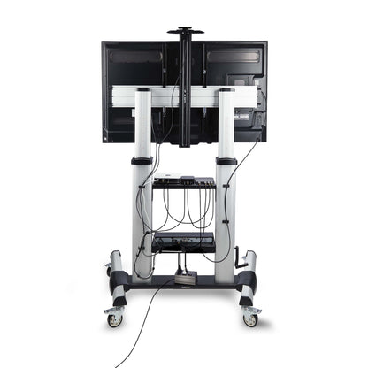 StarTech.com 1110C-MOBILE-TV-CART soporte para TV 2.54 m (100") Negro, Plata
