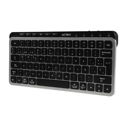 Acteck Creator Krea MK750 teclado Ratón incluido Universal RF inalámbrico + bluetooth QWERTY Español Negro, Gris