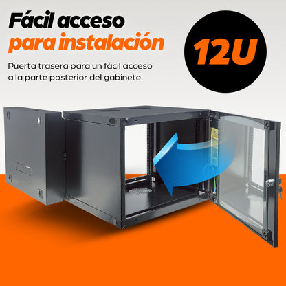 Intellinet 713863 armario rack 12U Bastidor de pared Negro