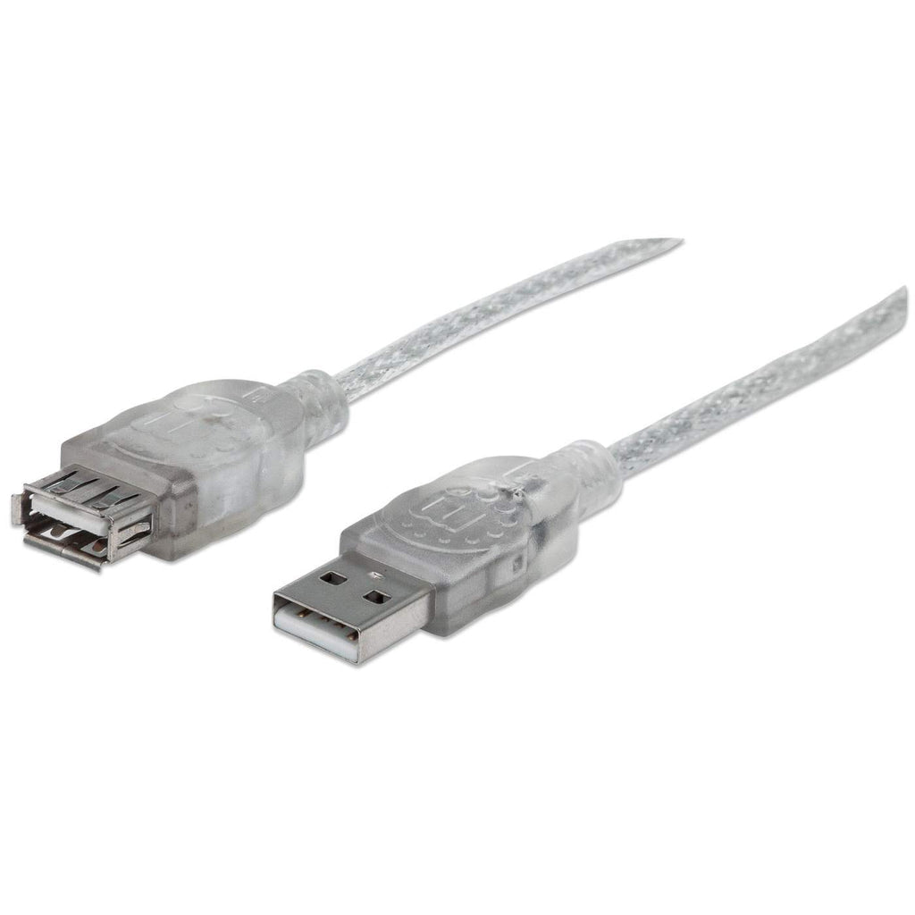 Cable Manhattan Extensión USB-A 2.0 Alta Velocidad 3m Color Plata