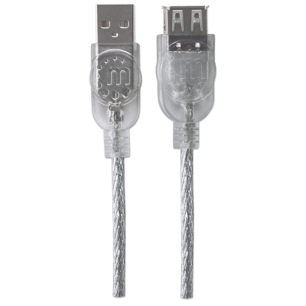 Cable Manhattan Extensión USB-A 2.0 Alta Velocidad 3m Color Plata