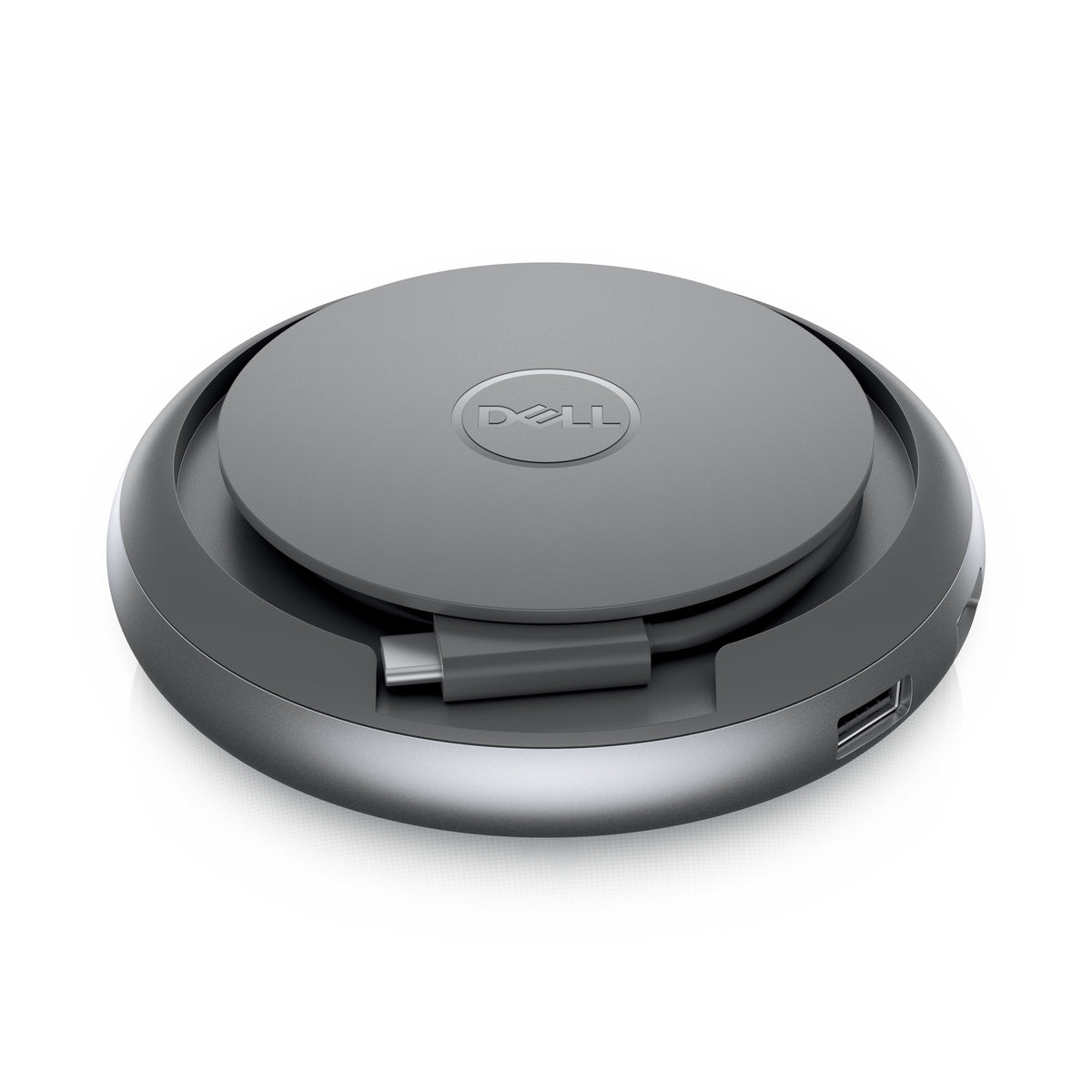 Adaptador Multipuerto y Altavoz Dell MH3021P Speaker Home 2 Puertos USB y Manos Libres Color Plata