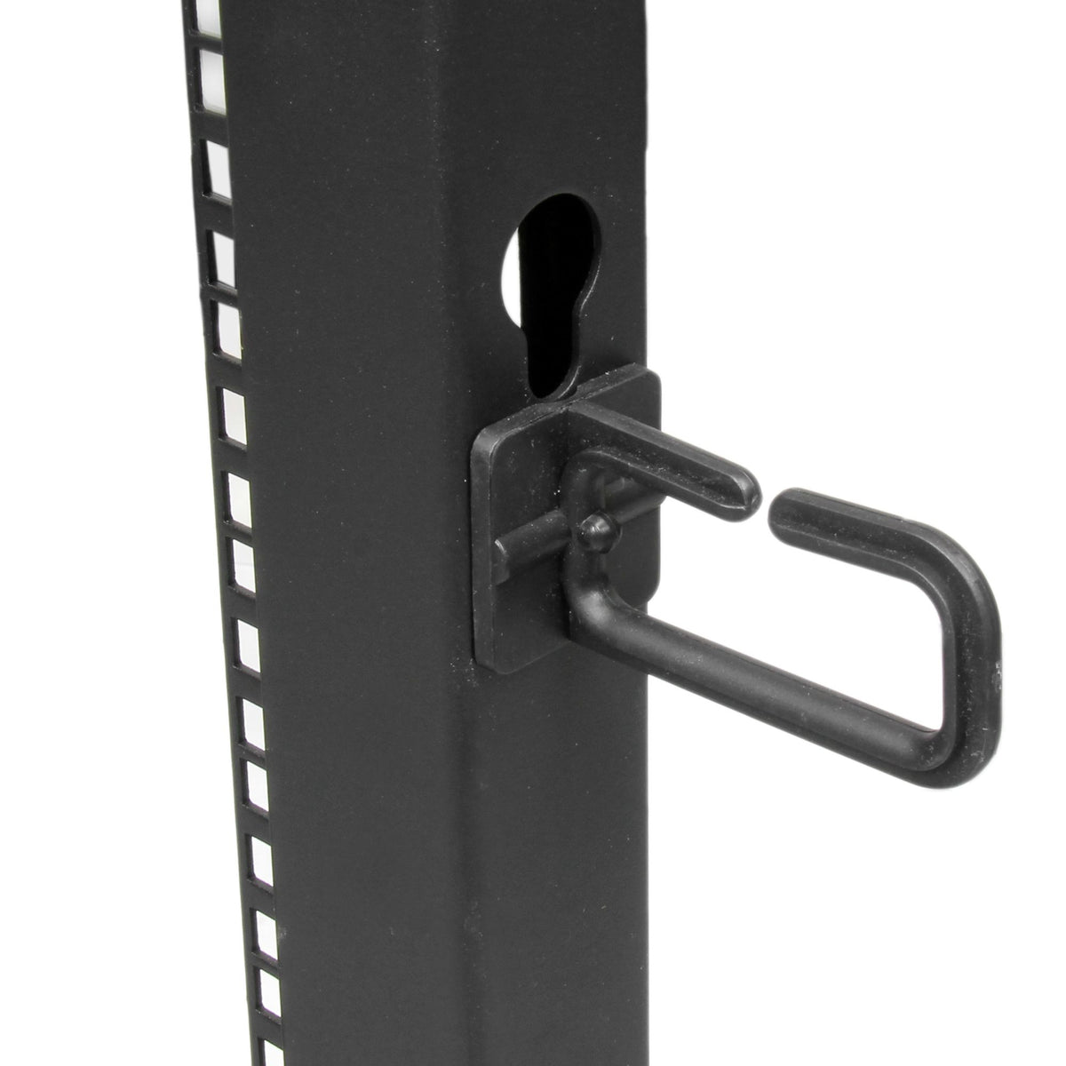 StarTech.com 4POSTRACK12U armario rack Rack o bastidor independiente Negro