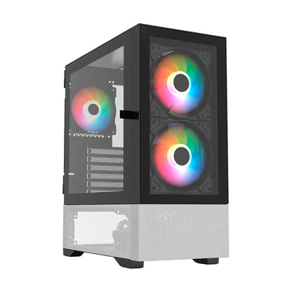 Balam Rush Nitrox Crystal 5500 CBW Midi Tower Negro, Blanco