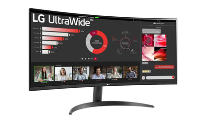 LG 34WR50QK-B monitor de computadora 86.4 cm (34") 3440 x 1440 Pixeles Wide Quad HD Negro
