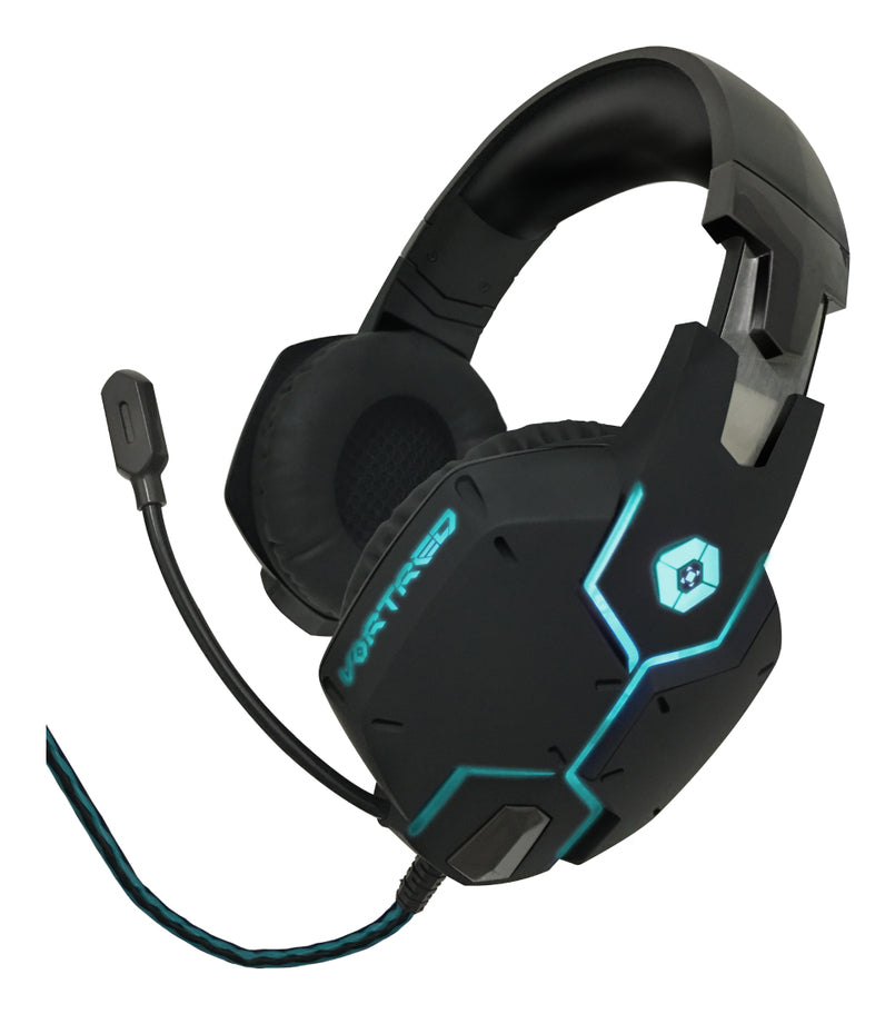 Audífonos Vortred Gamer 7.1 Assault Sonido Envolvente Color Negro
