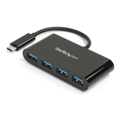 StarTech.com HB30C4AB nodo concentrador USB 3.2 Gen 1 (3.1 Gen 1) Type-C 5000 Mbit/s Negro