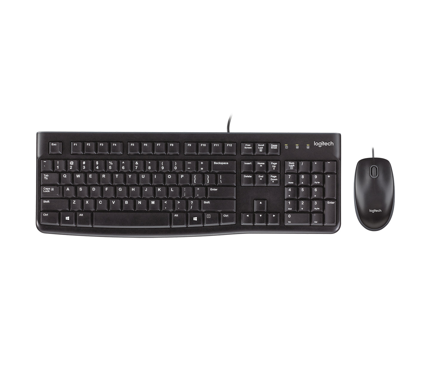 Teclado y Mouse Logitech MK120 Alámbrico USB Color Negro