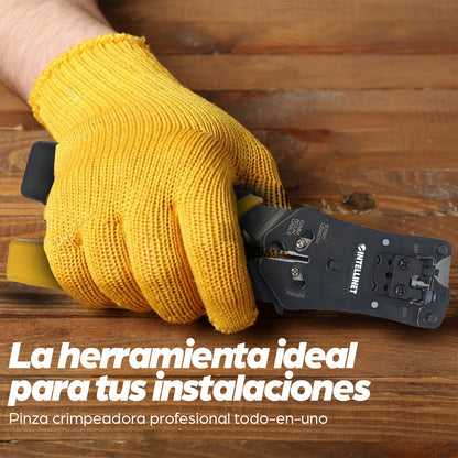 Pinza Intellinet Crimpeadora Universal para Plugs Modulares y Probador de Cables