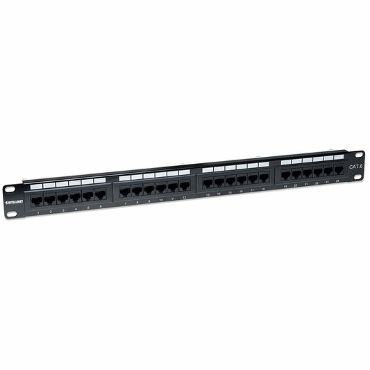 Panel Parcheo Intellinet Cat 6 24 Puertos UTP 1U