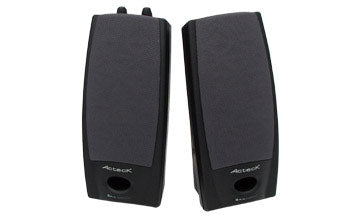 Bocinas Acteck Aubo-014 AX-2500 Estéreo Canales 2.0 Compactas 3.5mm Color Negro