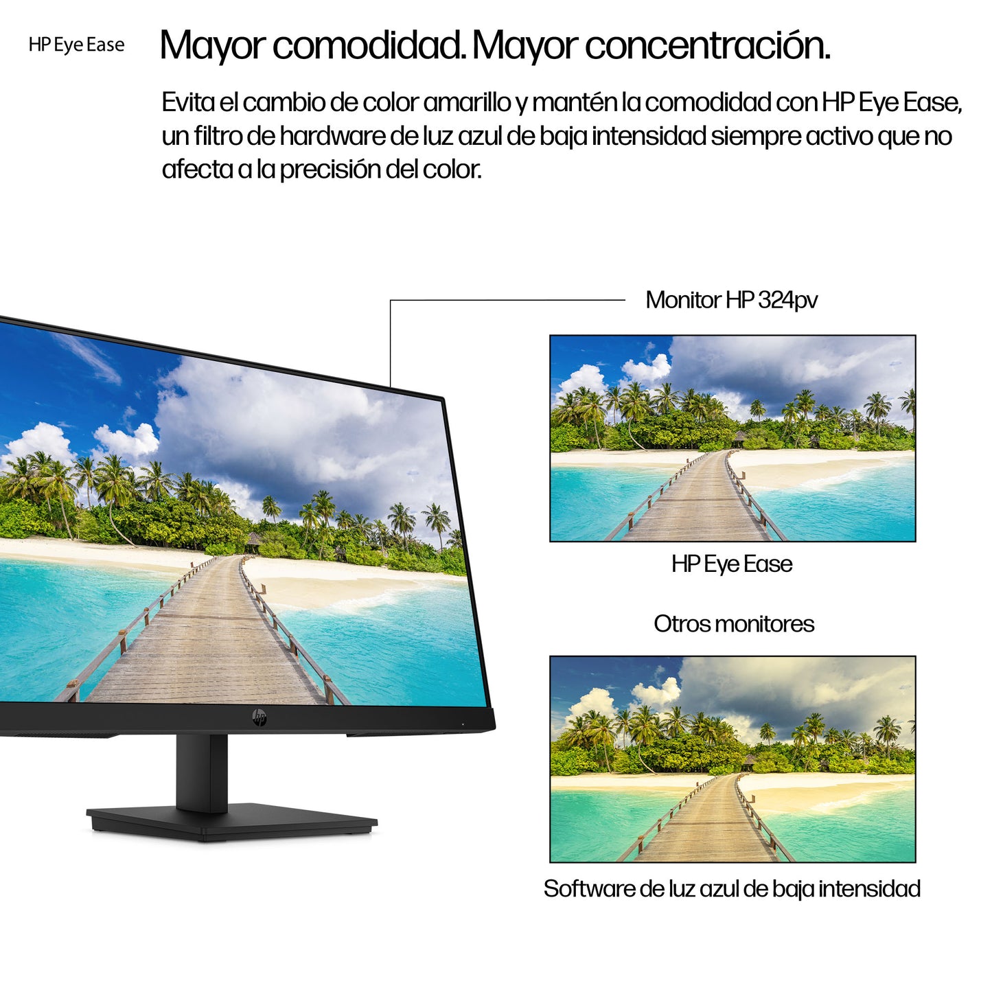HP Series 3 Pro 23.8 inch FHD Monitor - 324pv monitor de computadora 60.5 cm (23.8") 1920 x 1080 Pixeles Full HD LCD Negro