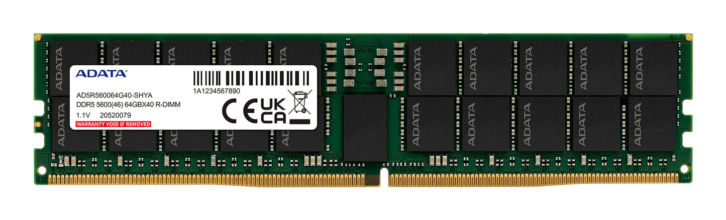 Memoria Ram Adata de 32GB DDR5 R-DIMM 5600MHz CL46