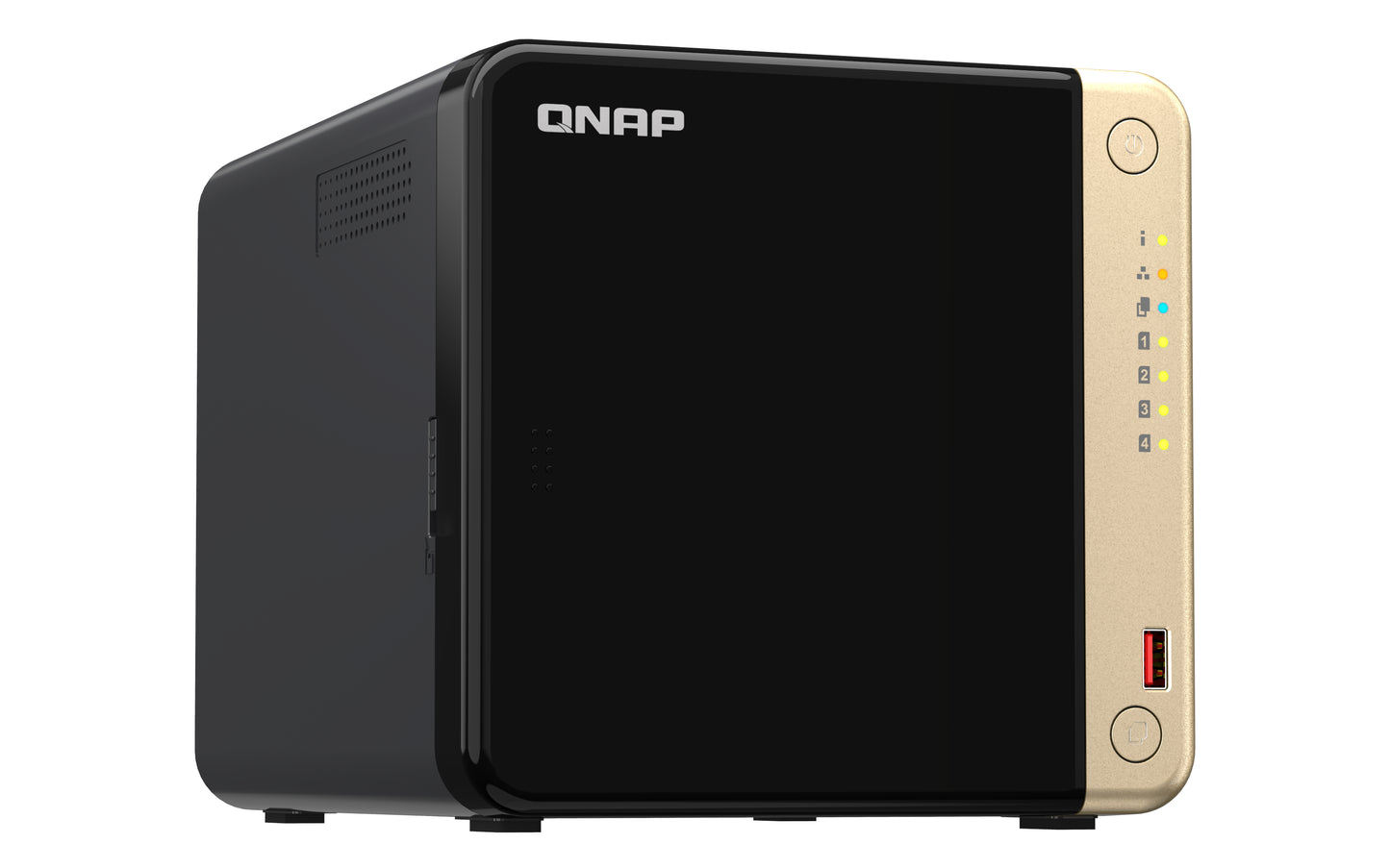 QNAP TS-464 NAS Tower Intel® Celeron® N5095 8 GB 0 TB QNAP QTS Negro, Bronce