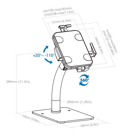 Manhattan 406352 soporte Tablet/UMPC Blanco