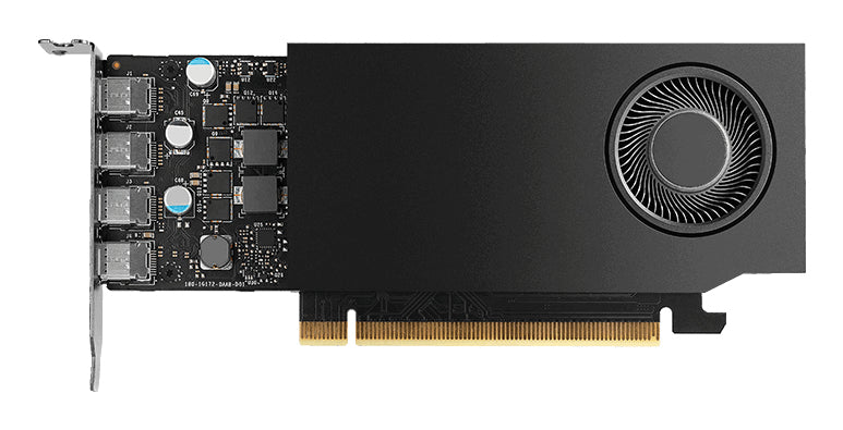 Tarjeta de Video PNY Pro NVIDIA RTX A400 4GB Low Profile Single Fan GDDR6 PCIe 4.0 4xMini DisplayPort