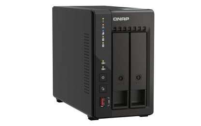 Unidad Almacenamiento NAS QNAP CPU Celeron J6412 Quad Core 2.6Ghz 8GB RAM RJ45 2.5GbE 2 Bahias 3.5 Linux Sin Discos