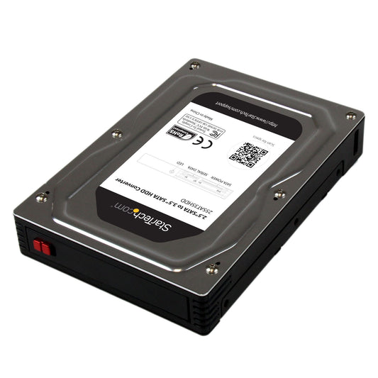 StarTech.com 25SAT35HDD panel para bahía de discos 8.89 cm (3.5") Bandeja de almacenamiento Negro, Plata