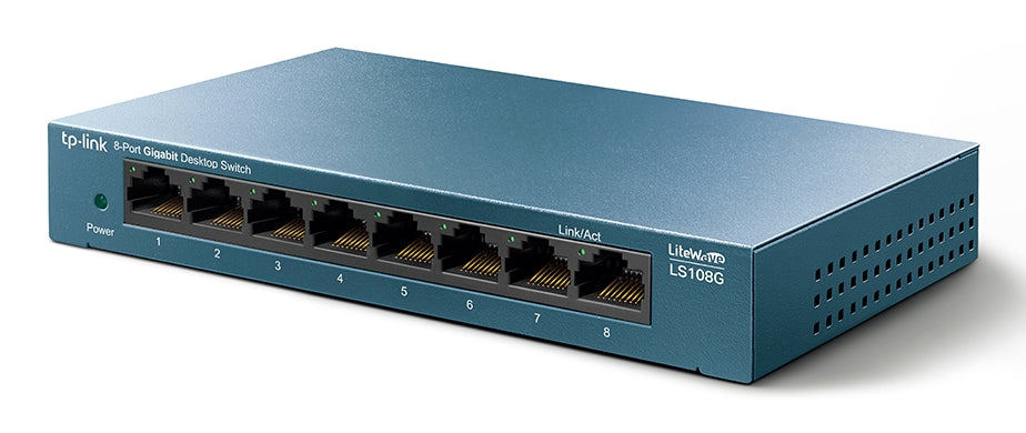 Switch TP-Link LiteWave 8-Port Gigabit Desktop 8× Gigabit RJ45 Ports Desktop Steel Case