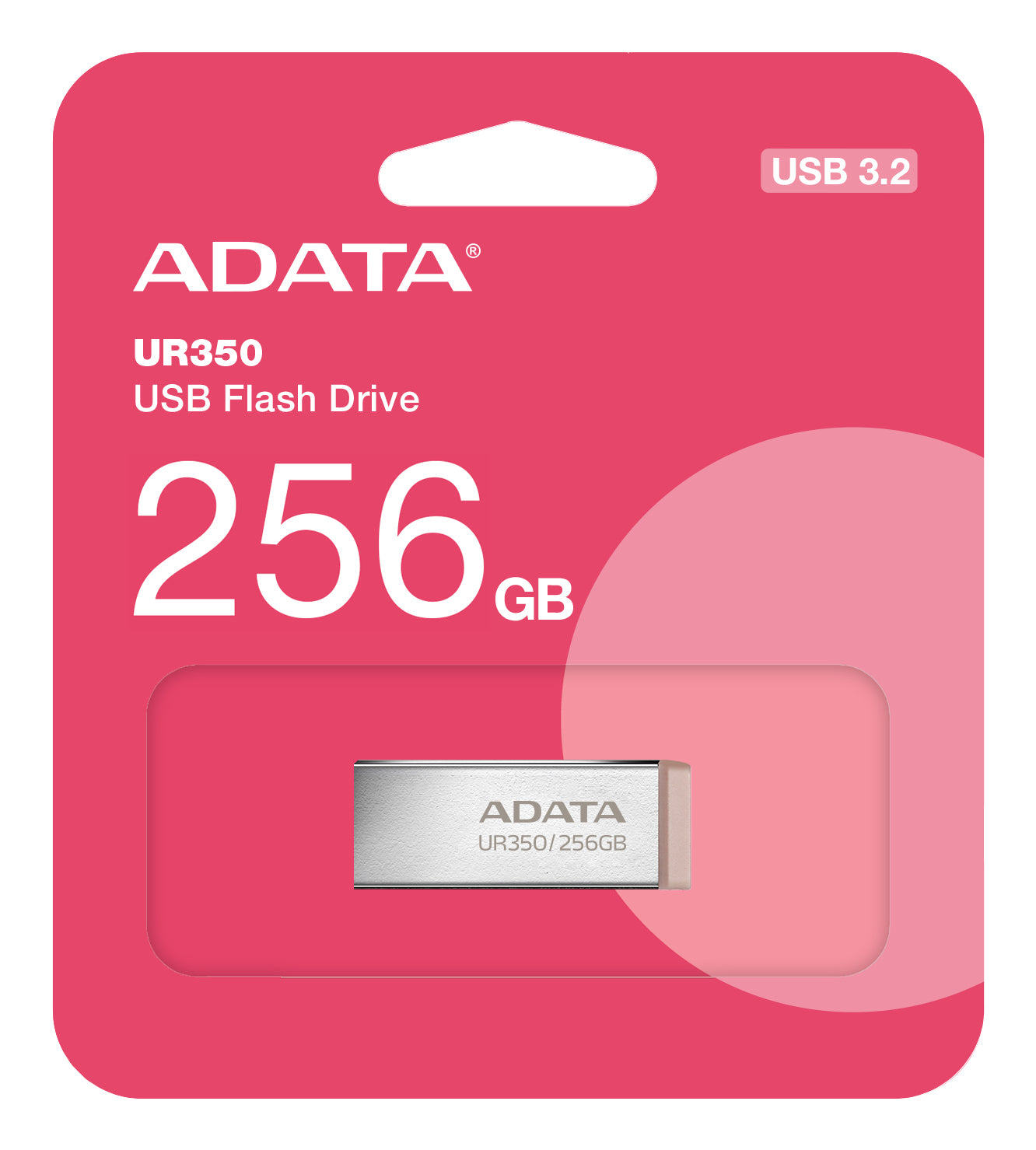 ADATA UR350 unidad flash USB 256 GB USB tipo A 3.2 Gen 1 (3.1 Gen 1) Café, Acero inoxidable