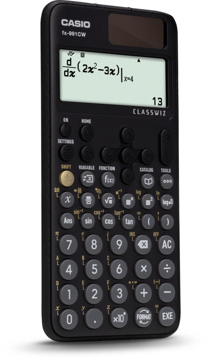 Calculadora Cientifica Casio mas de 540 funciones FX-991CW para preparatoria y universidad negra 4 lineas codigo QR