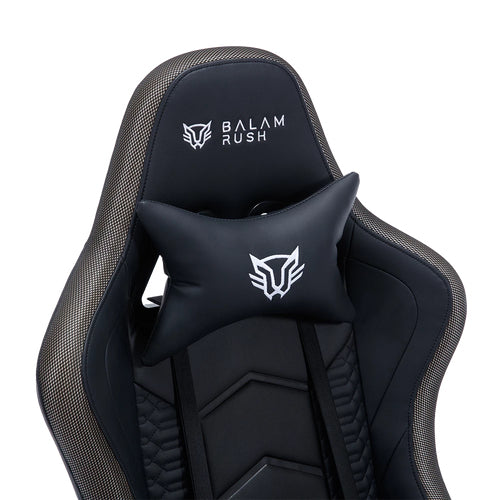Balam Rush BR-940566 silla para videojuegos Descansabrazo para juego asiento acolchado Negro