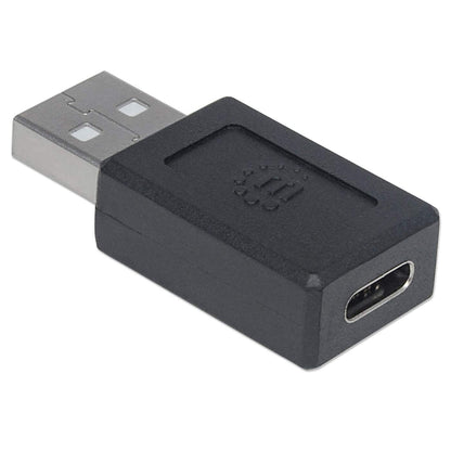 Adaptador Manhattan USB C-A 2.0 Color Negro