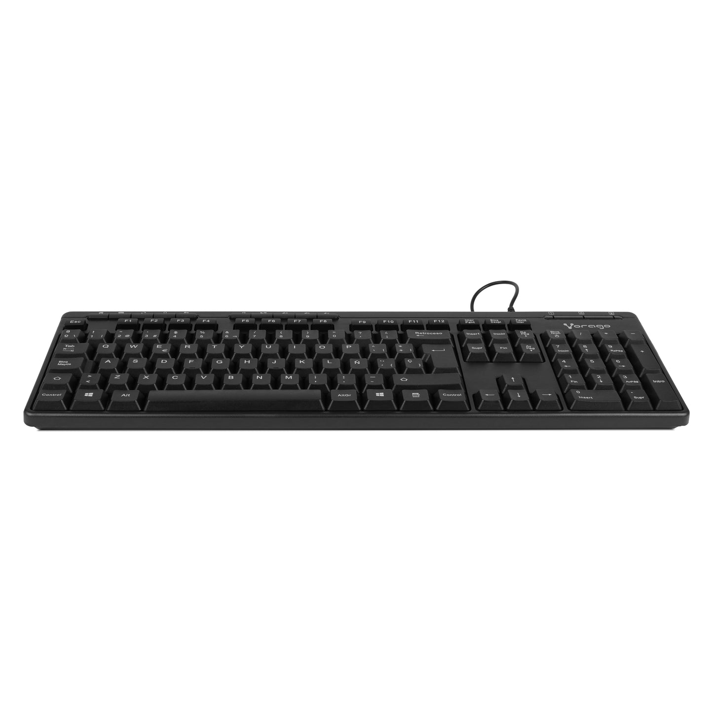 Teclado Vorago KB-202 Multimedia USB Color Negro