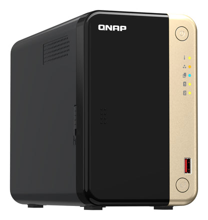 QNAP TS-264 NAS Tower Intel® Celeron® N5095 8 GB 0 TB QNAP Turbo System Negro, Oro