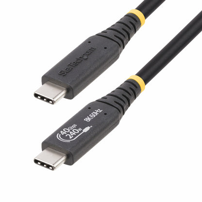 StarTech.com 50C-40G-USB4-CABLE cable USB USB4 Gen 3x2 0.5 m USB C 40 Gbit/s Negro