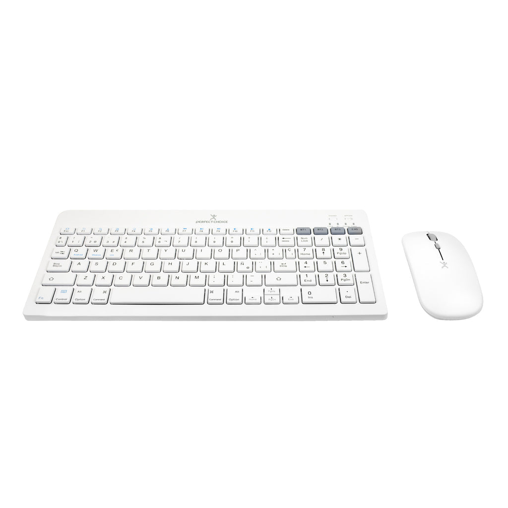 Perfect Choice PC-201380 teclado Ratón incluido Universal RF inalámbrico + bluetooth Blanco