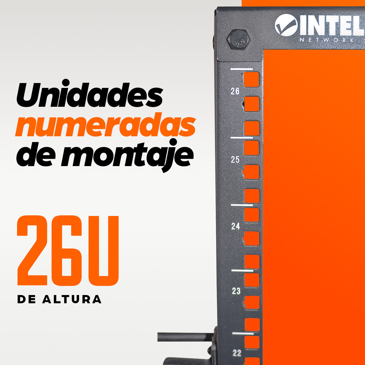 Intellinet 714242 armario rack 26U Rack o bastidor independiente Negro
