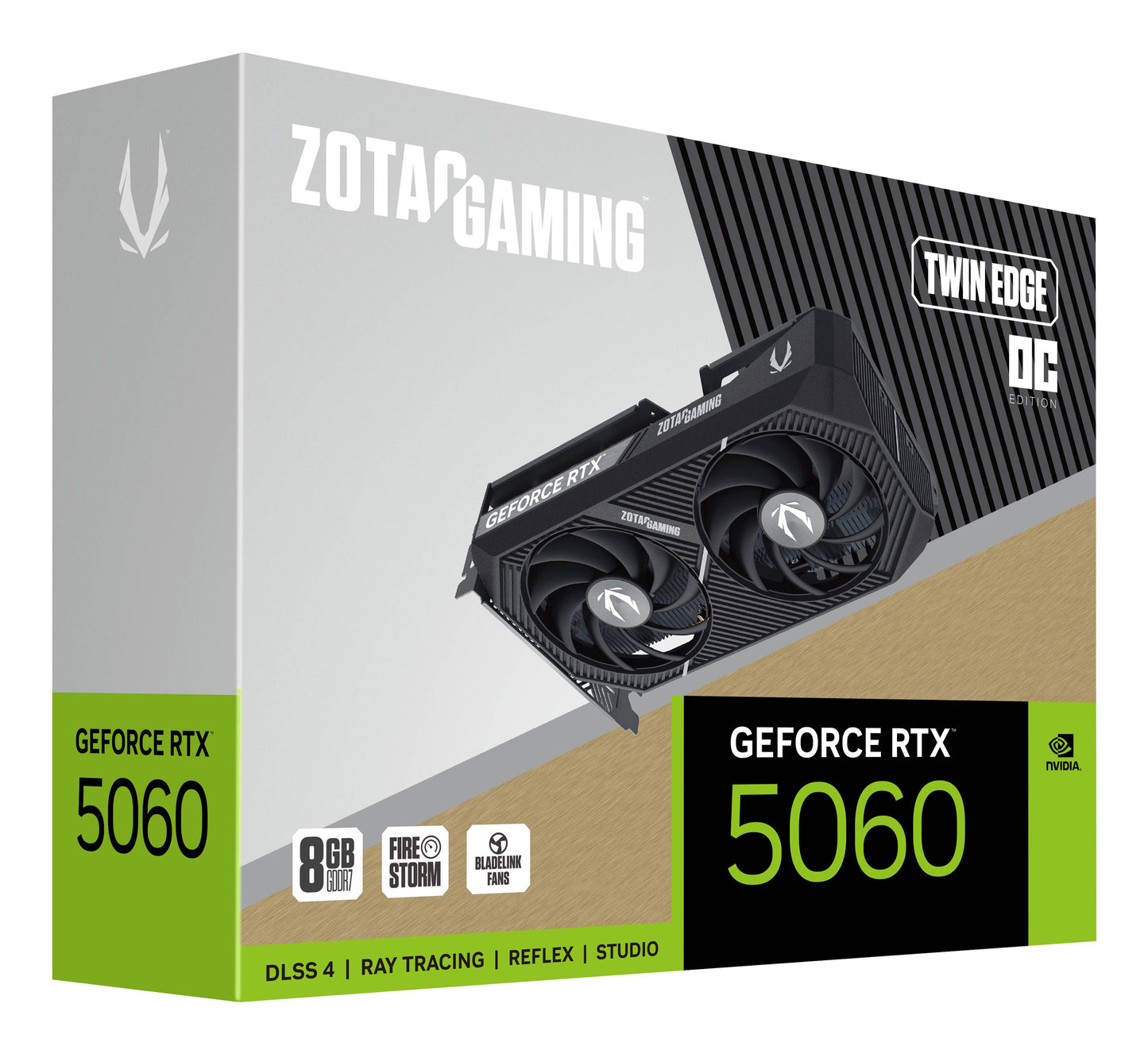 Tarjeta de Video Zotac NVIDIA GeForce RTX 5060 Twin Edge OC 8GB 128-bit GDDR7 PCI Express x8 5.0