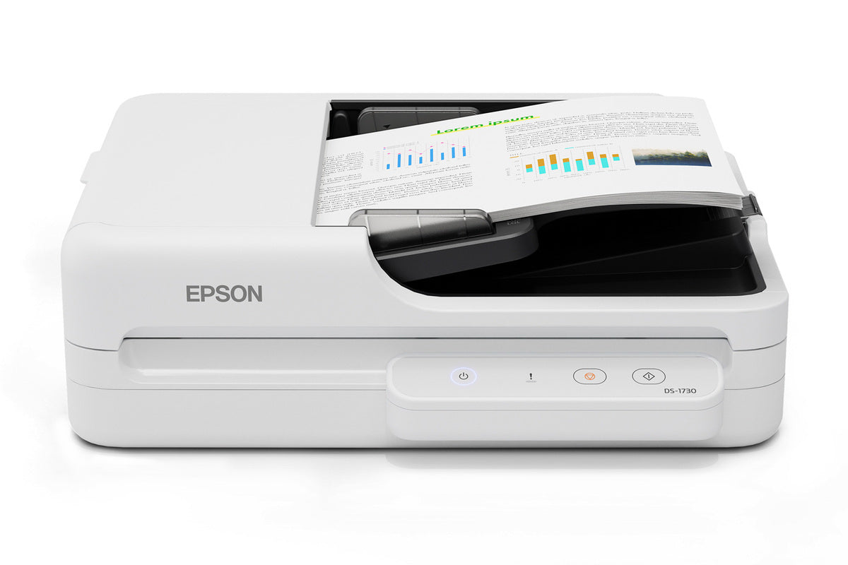 Epson DS-1730 Escáner de base plana y ADF 1200 x 1200 DPI A4 Negro, Blanco