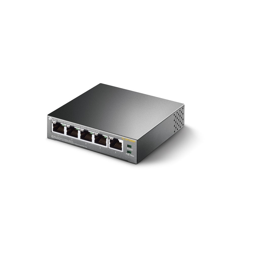Switch TP-Link 5-Port 10/100 Mbps Desktop 4-Port PoE 4× 10/100 Mbps PoE Ports 1× 10/100 Mbps Non-PoE Port